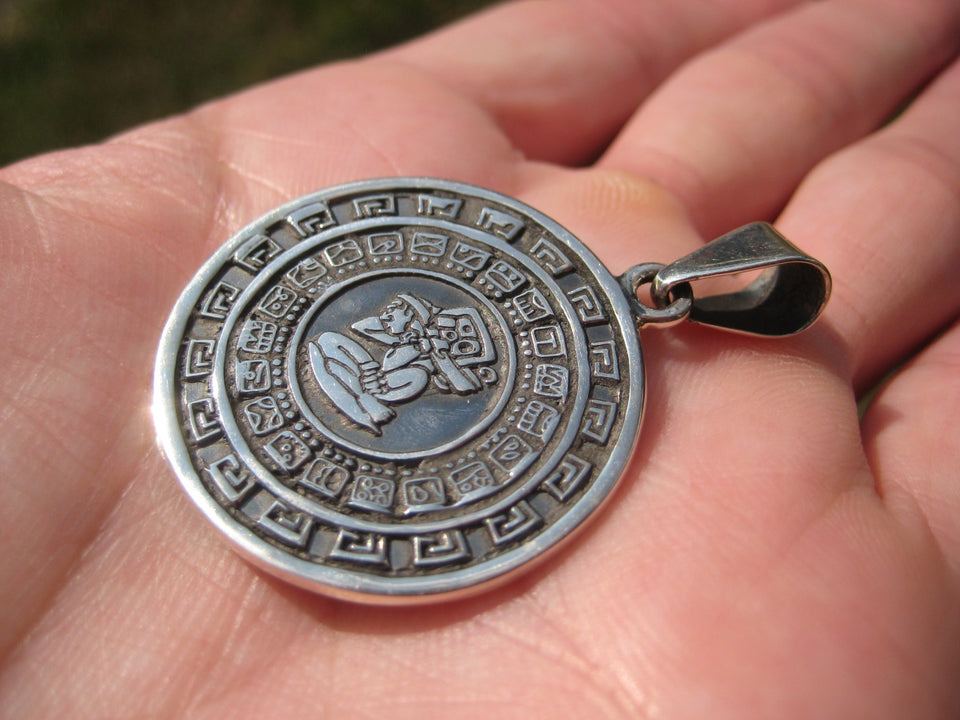925 Silver Mayan Calendar Taxco Mexico A22288