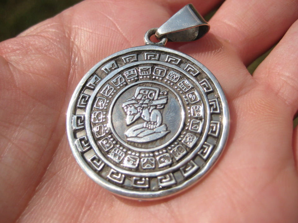 925 Silver Mayan Calendar Taxco Mexico A22288