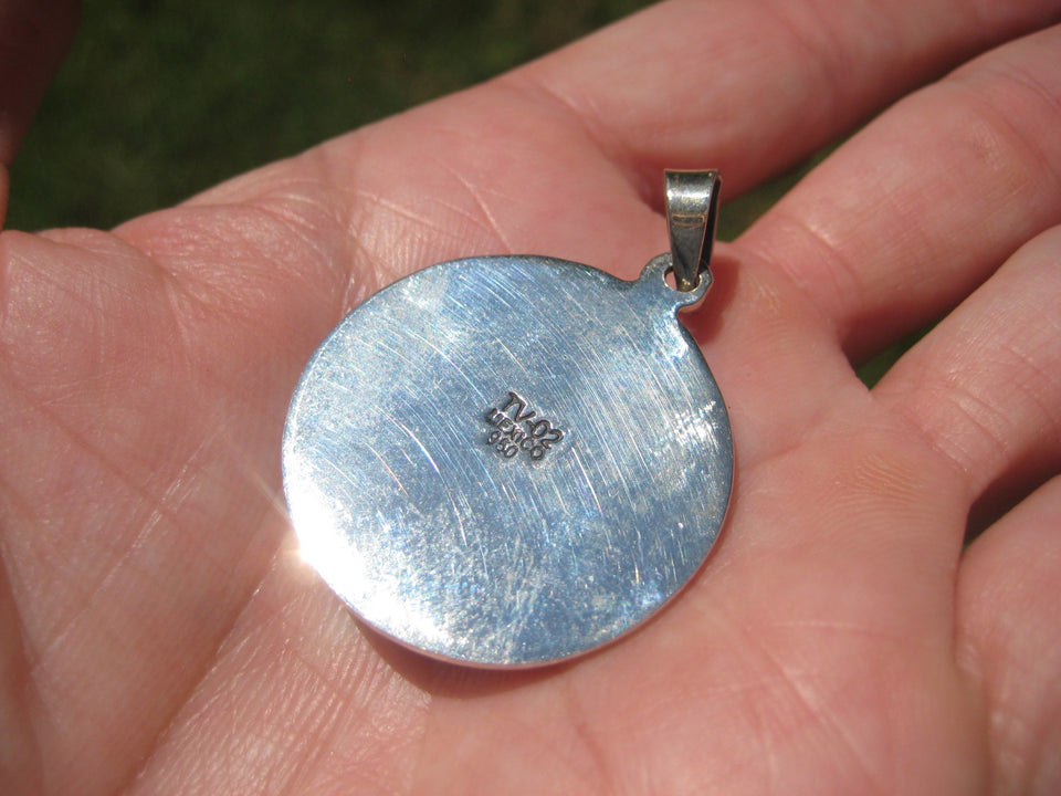 950 Silver Quetzalcoatl Aztec Pendant Taxco Mexico A63787