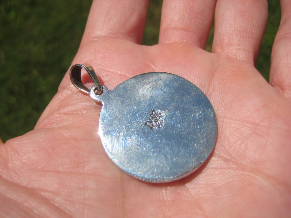 950 Silver Quetzalcoatl Aztec Pendant Taxco Mexico A63787