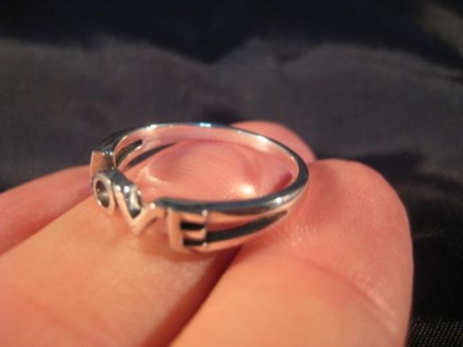 925 Silver Love ring band jewelry sweetheart engagement size selectable AN253