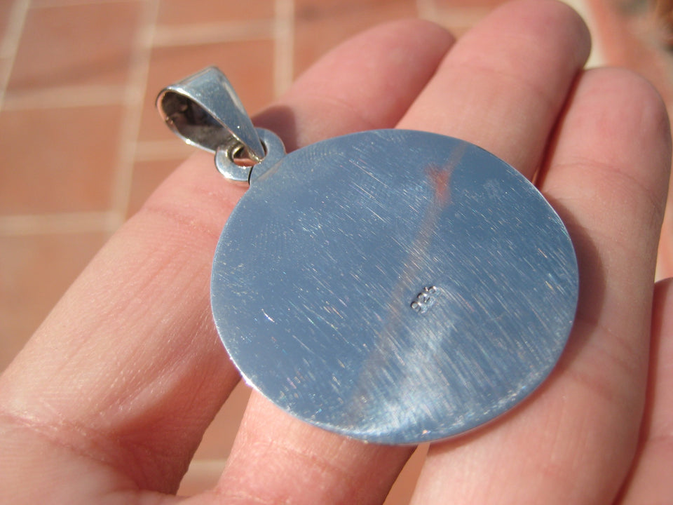 925 Silver Mayan Calendar Pendant Taxco Mexico A2279