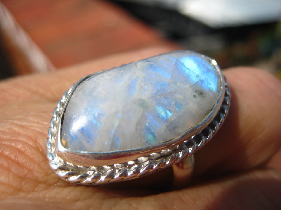 925 Silver Moonstone Ring Taxco Mexico A8298