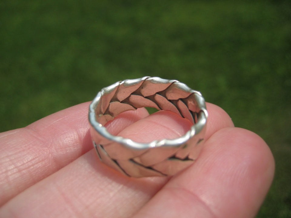 925 Silver Band Ring Taxco Mexico Size 7.75 A6399