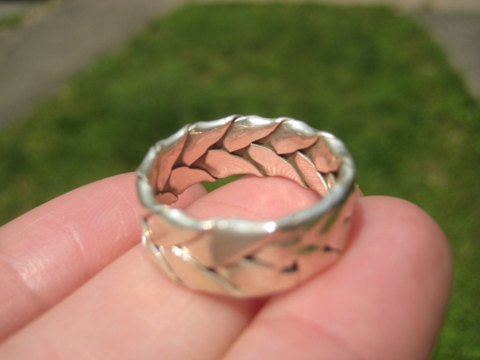 925 Silver Band Ring Taxco Mexico Size 7.75 A6399