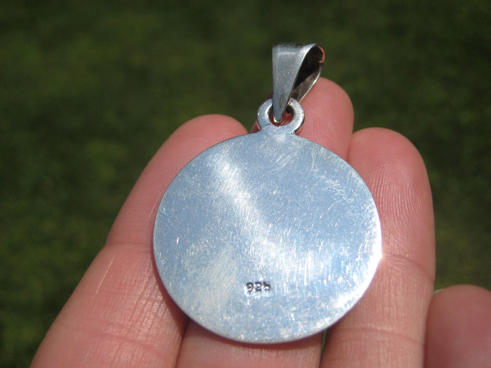 925 Silver Mayan God Pendant Necklace Taxco Mexico A33644