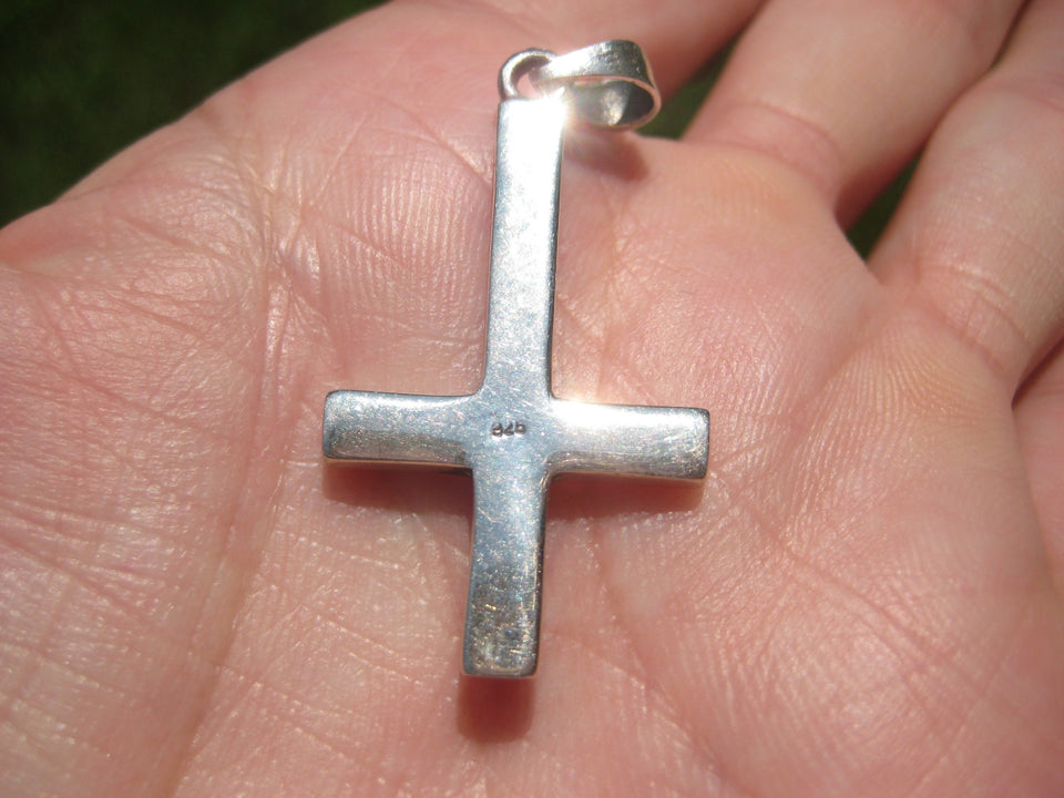 925 Silver Celtic inverted Petrine Cross Saint Peter or Satanic Pendant A3276