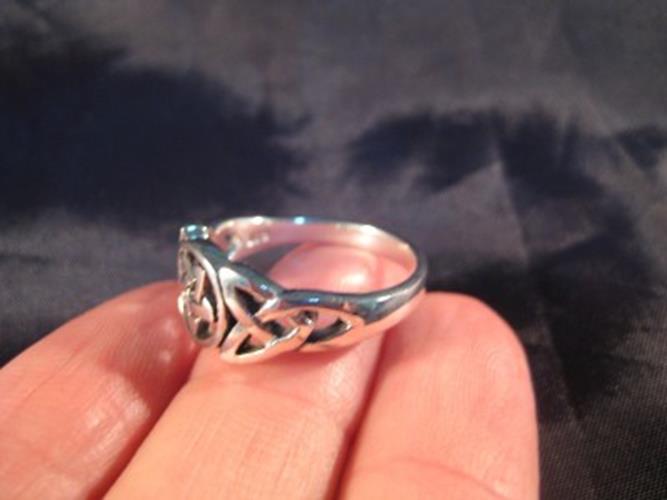 925 sterling silver pentagram wicca ring celtic style A37855