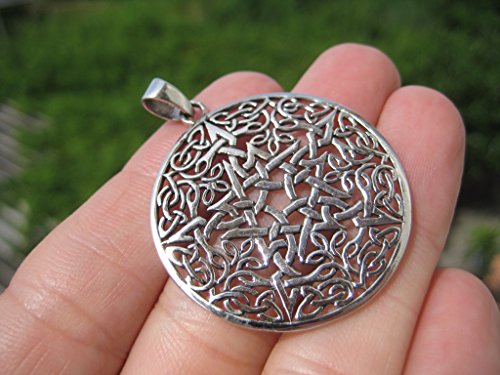 925 Silver Wicca Goth Pentagram Pendant Pentacle necklace jewelry Art A179