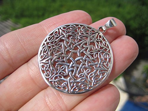925 Silver Wicca Goth Pentagram Pendant Pentacle necklace jewelry Art A179