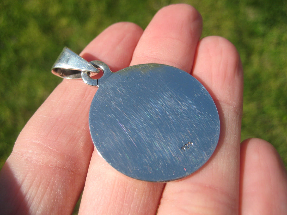 925 Silver Pendant Montezuma Taxco Mexico A8455