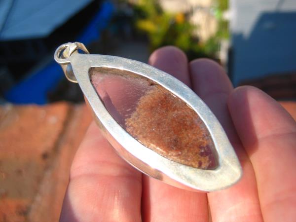 925 Silver Quartz Crystal Pendant Necklace A5838