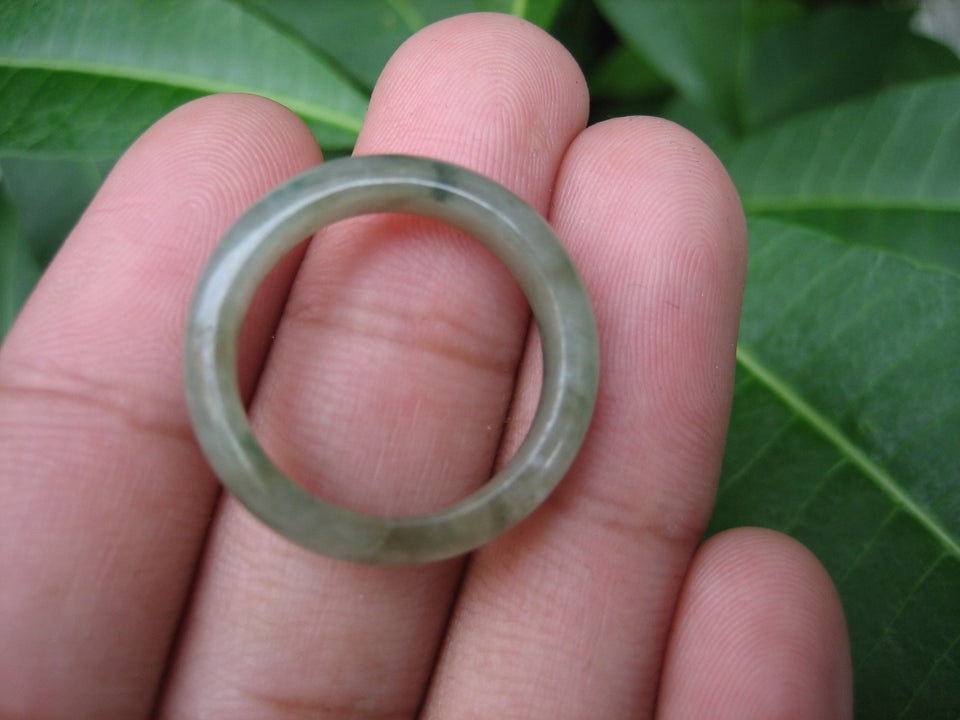 Natural Jadeite Jade ring Thailand jewelry stone mineral size  7.25 US  EB 031