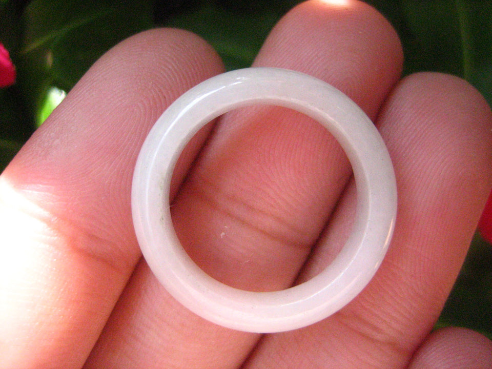 Large Natural Jadeite Jade Ring Thailand Jewelry Art Size 6.5 EB 517