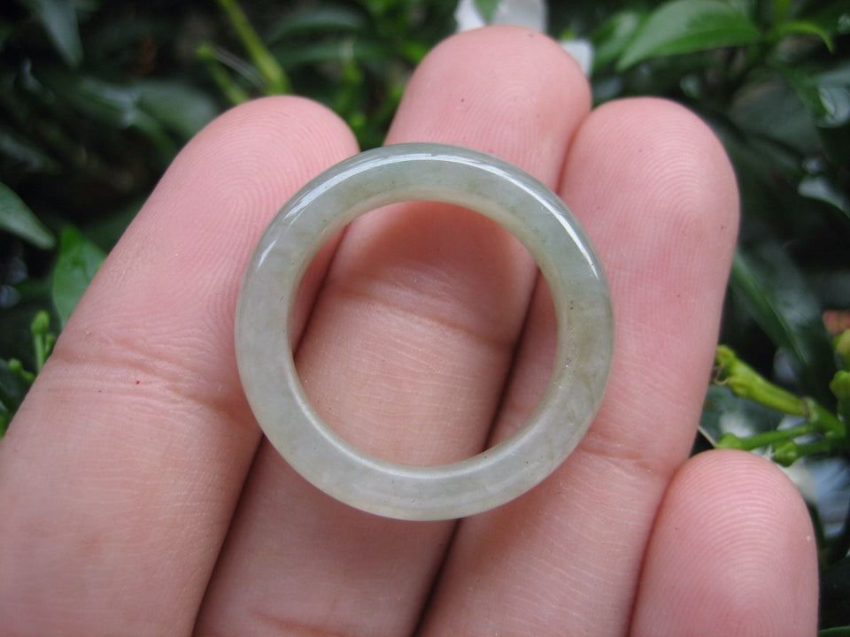 Natural Jadeite Jade ring Thailand jewelry stone mineral size  7 US  EB 020