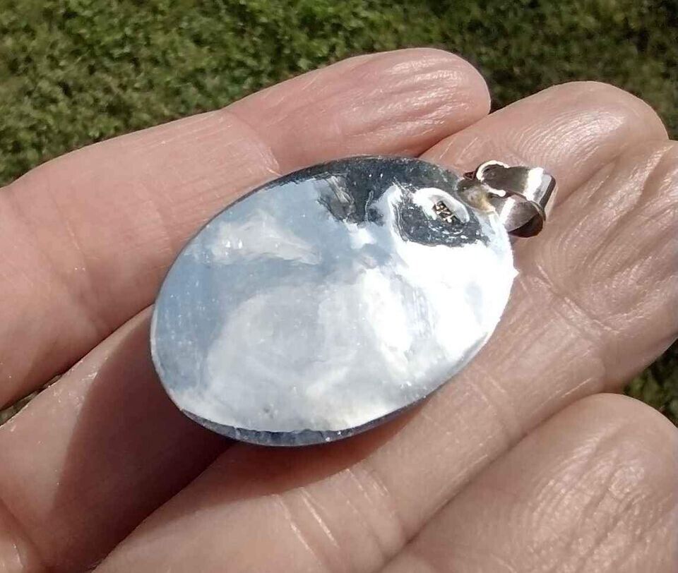 925 Sterling Silver African Turban Shell Pendant Thailand CH8388