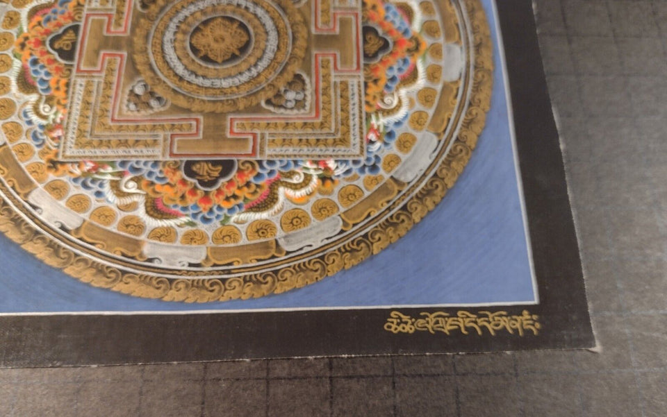 24 K Gold Viswa Vajra Thangka Nepal CH941