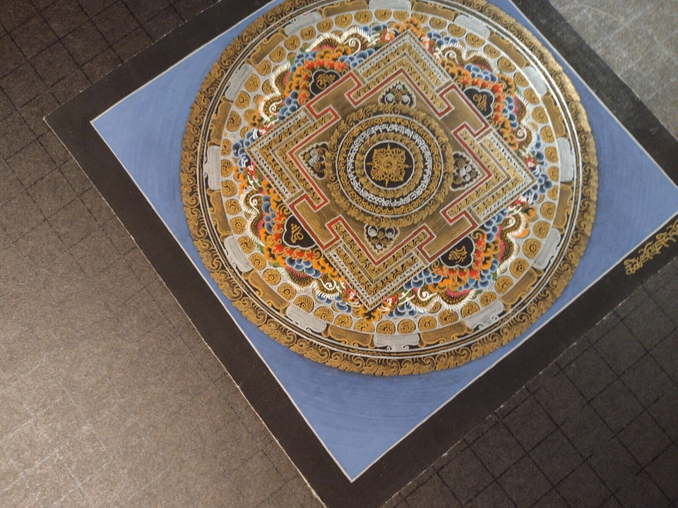 24 K Gold Viswa Vajra Thangka Nepal CH941