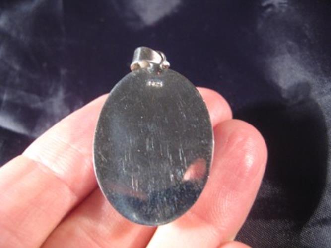 925 Silver Shell Pendant Necklace Jewelry Art Thailand N3838