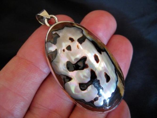 925 Silver African Shell pendant Thailand jewelry   N8655