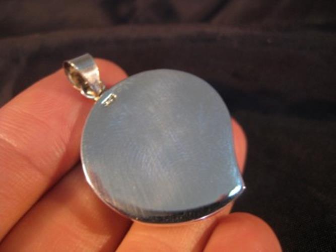 925 Silver Green Turban Shell pendant necklace Thailand N3766