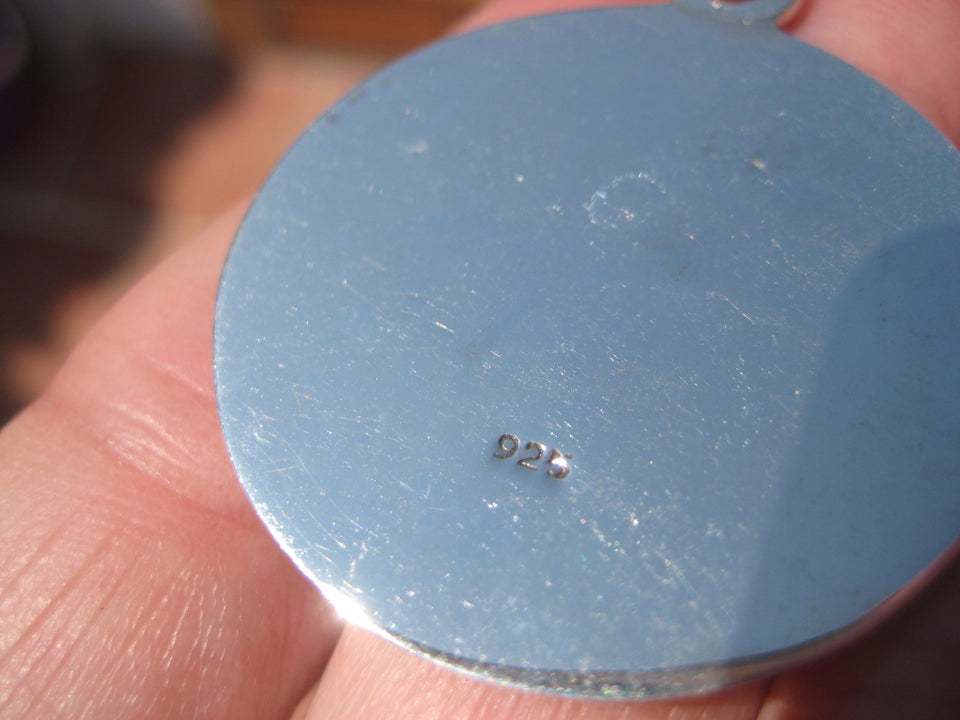 925 Silver Mayan Calendar Pendant Necklace Taxco Mexico A28648