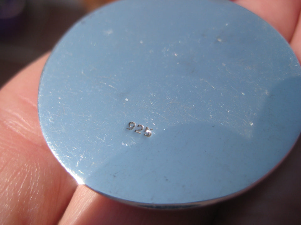 925 Silver Mayan Calendar Pendant Necklace Taxco Mexico A28648