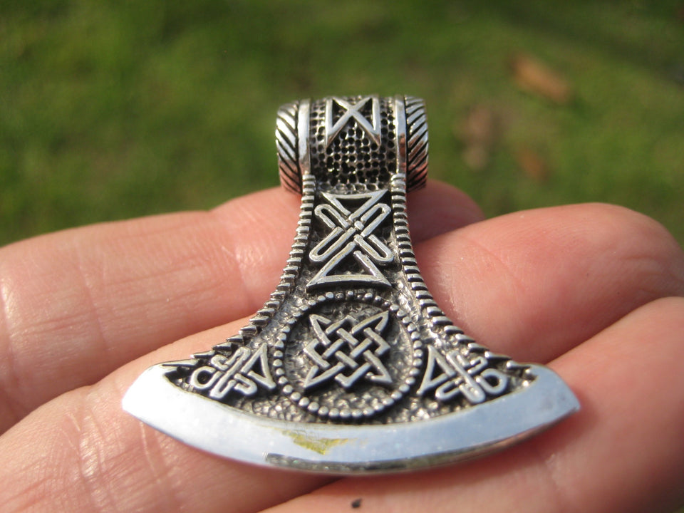 925 Silver Viking Mjolnir Mjolhner Hammer of Thor Pendant A38