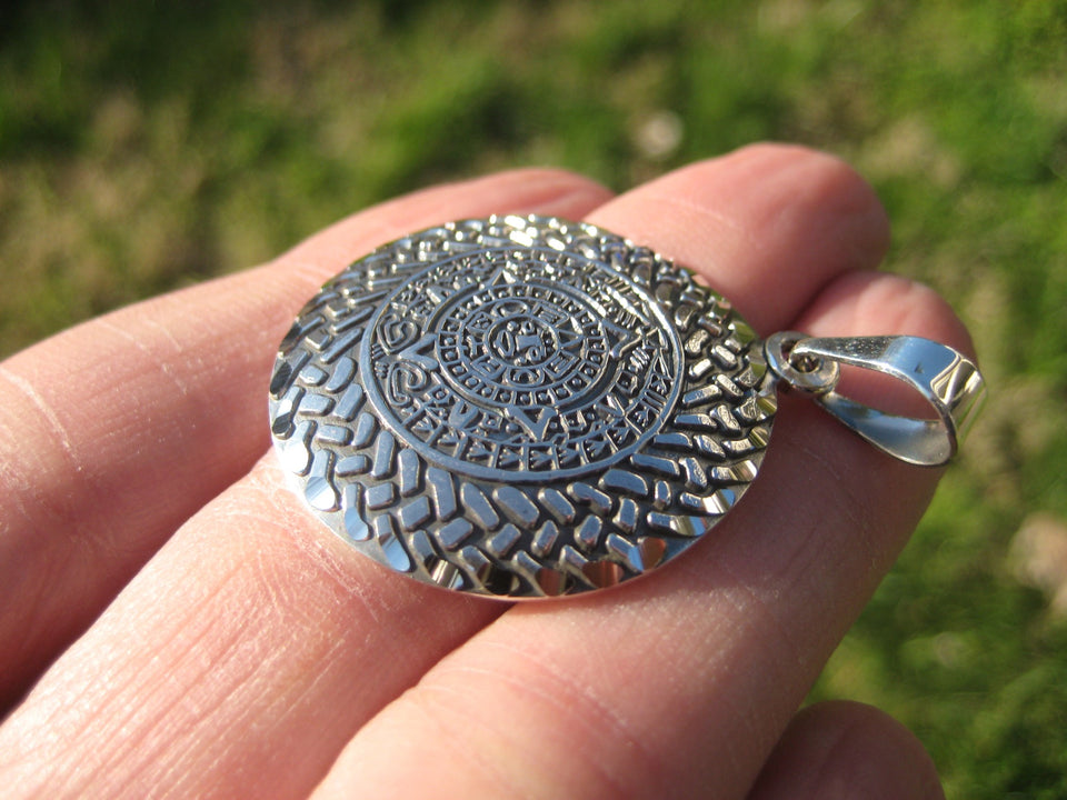 950 Silver Mayan Calendar  Taxco Mexico N3774