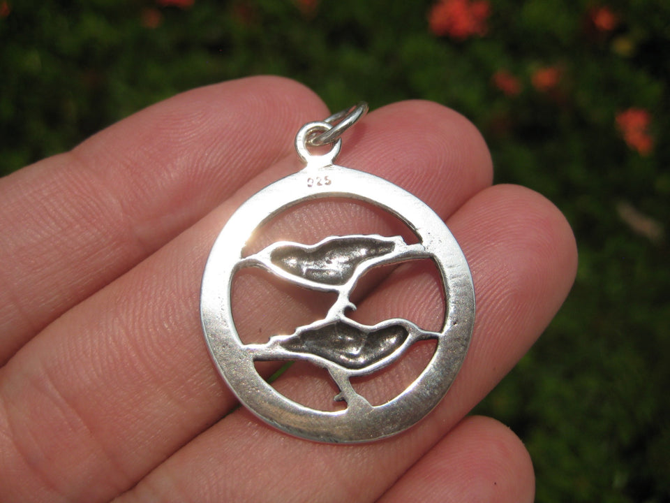 925 Sterling Huginn Muninn Raven birds of Odin Viking Germanic Runes Pendant A4