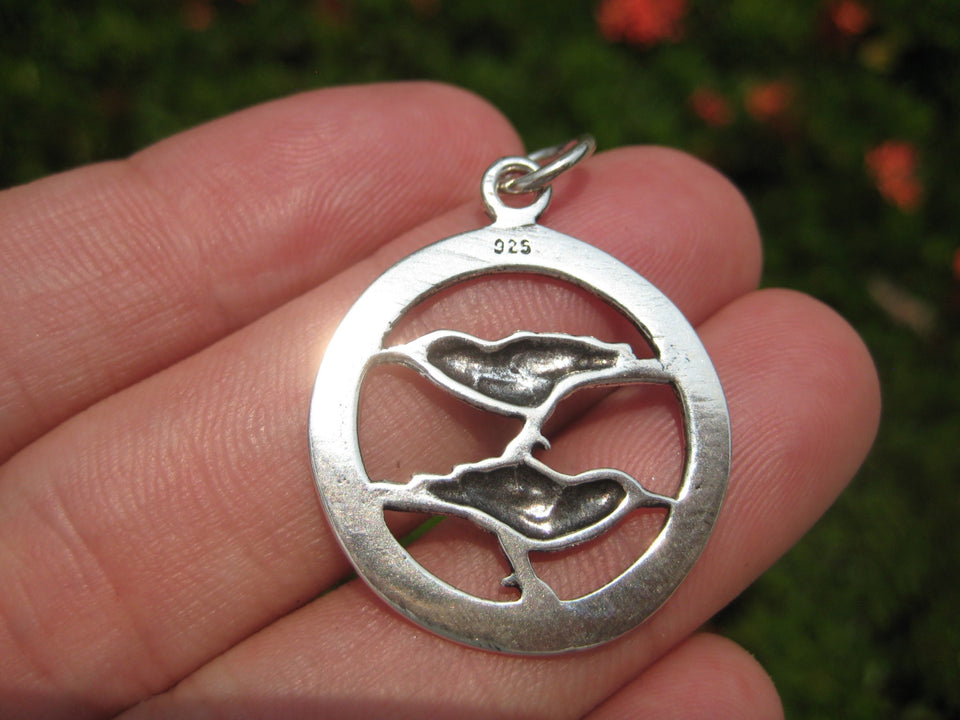 925 Sterling Huginn Muninn Raven birds of Odin Viking Germanic Runes Pendant A4