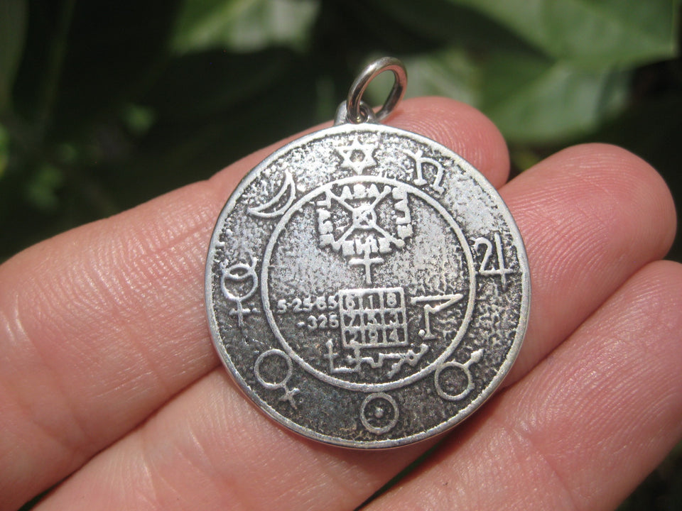 925 Silver Ancient Greek Astronomical Zodiac Planetary symbols  Pendant A8