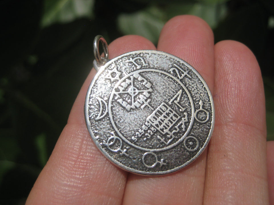 925 Silver Ancient Greek Astronomical Zodiac Planetary symbols  Pendant A8