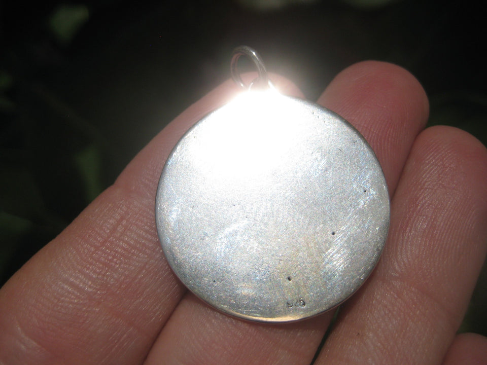 925 Silver Ancient Greek Astronomical Zodiac Planetary symbols  Pendant A8