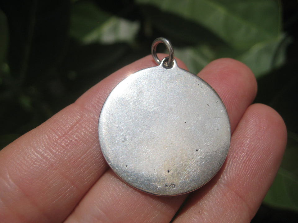 925 Silver Ancient Greek Astronomical Zodiac Planetary symbols  Pendant A8