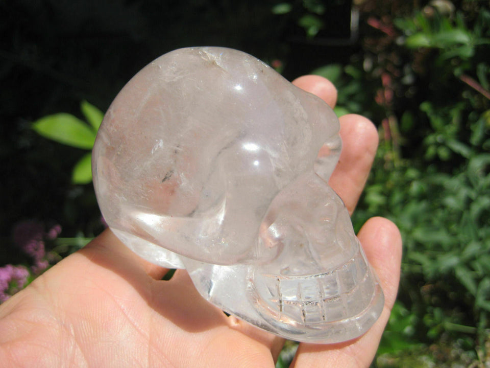 Natural Quartz Crystal Skull stone Mineral art carving China A22