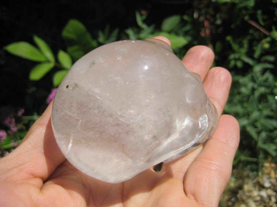 Natural Quartz Crystal Skull stone Mineral art carving China A22