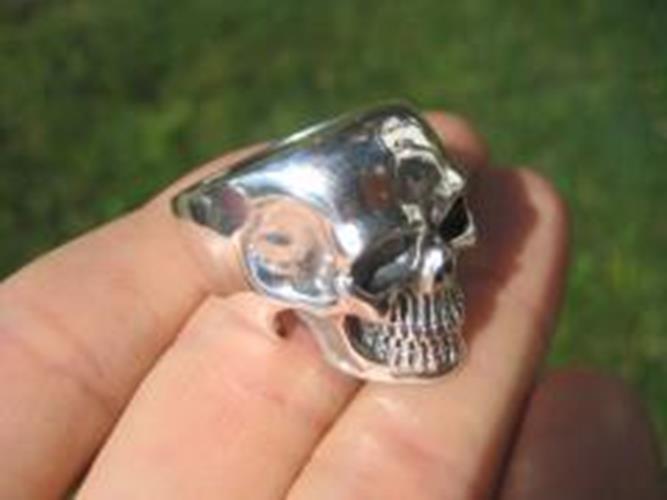 925 Silver Skull Ring Thailand Jewelry Art A3725