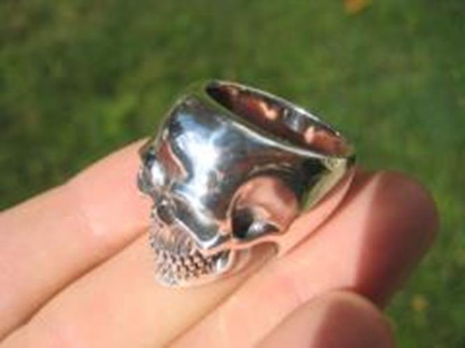 925 Silver Skull Ring Thailand Jewelry Art A3725