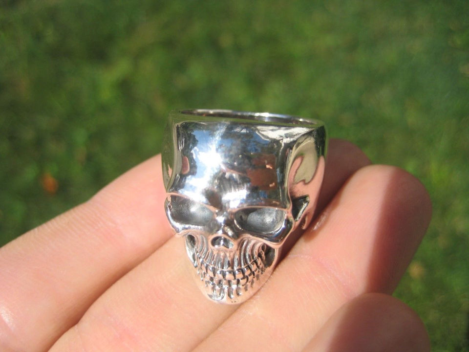 925 Silver Skull Ring Thailand Jewelry Art A3725