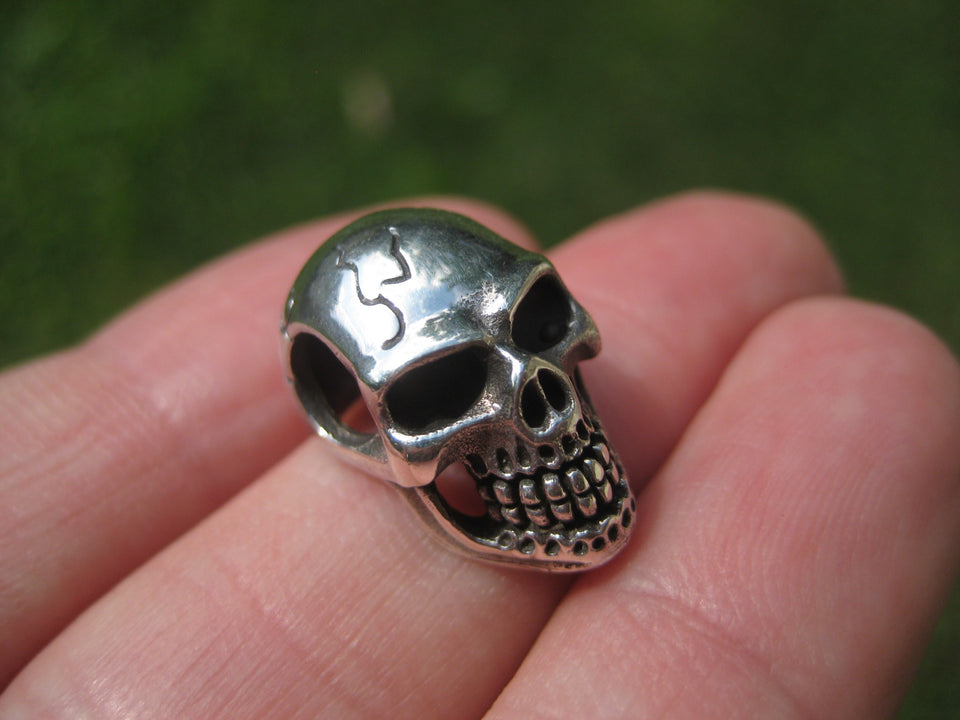 925 Silver Skull Pendant Necklace A2759