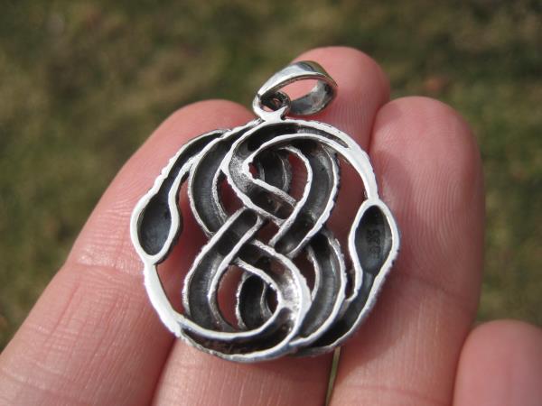 925 Silver Snake Pendant Necklace A30