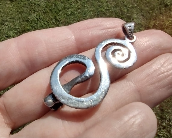 925 Sterling Silver Snake Pendant Necklace