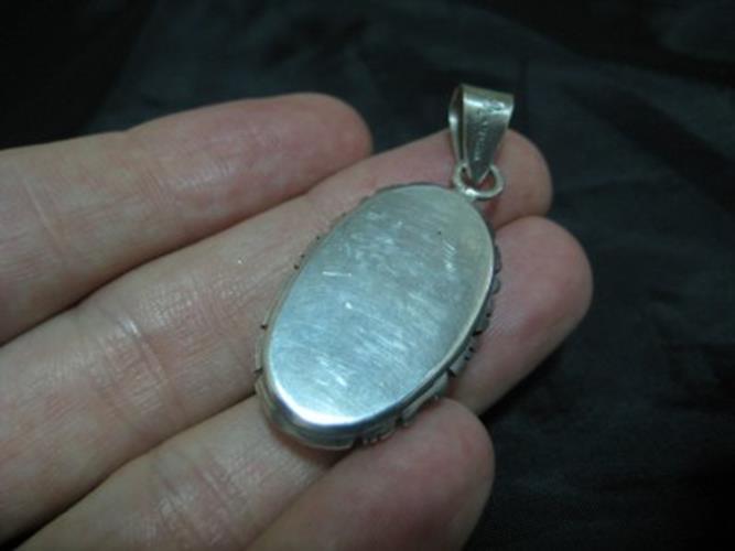 925 Silver Arizona Blue Turquoise stone Pendant Necklace Jewelry N38677