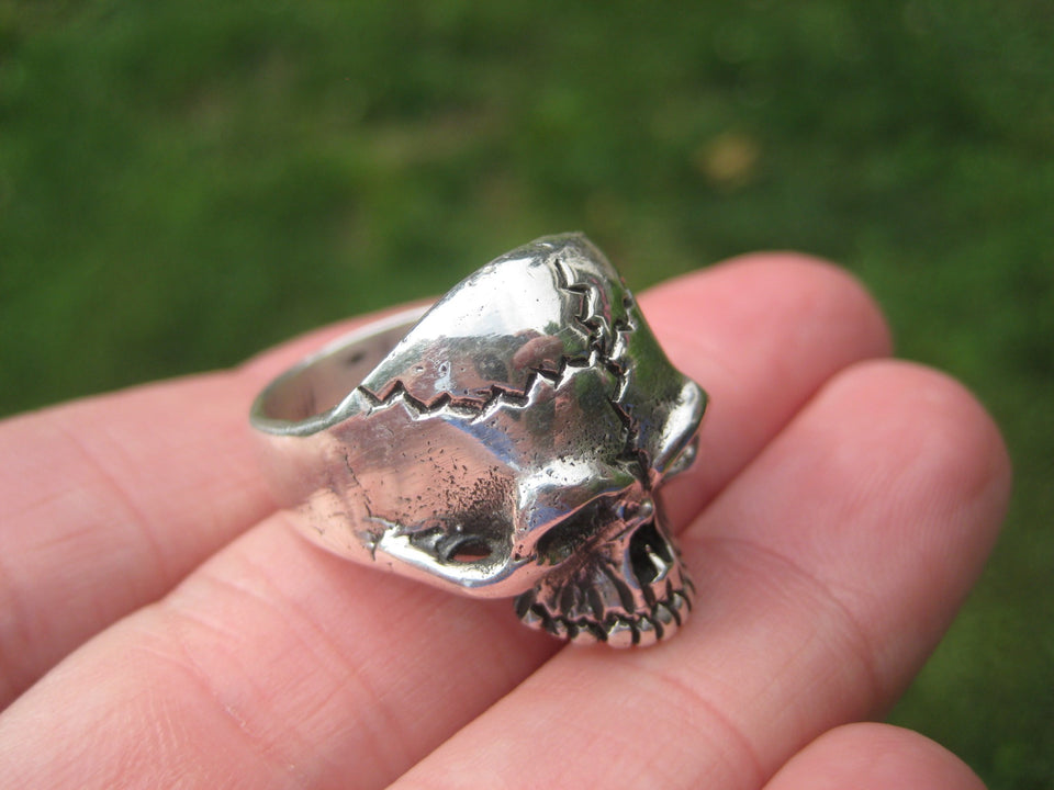 925 Silver Skull Ring Taxco Mexico A3676