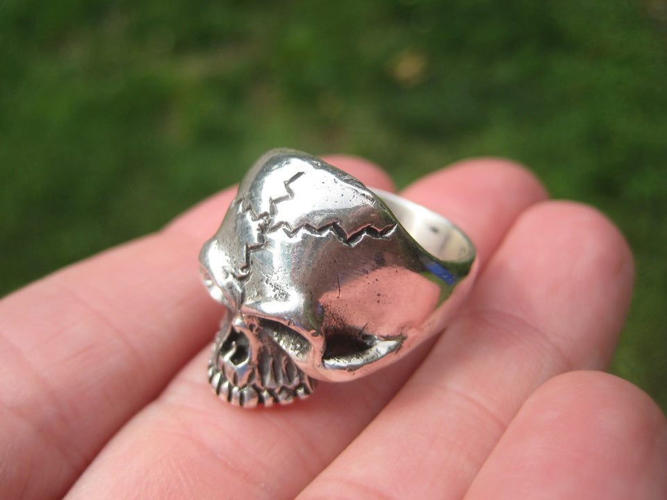 925 Silver Skull Ring Taxco Mexico A3676