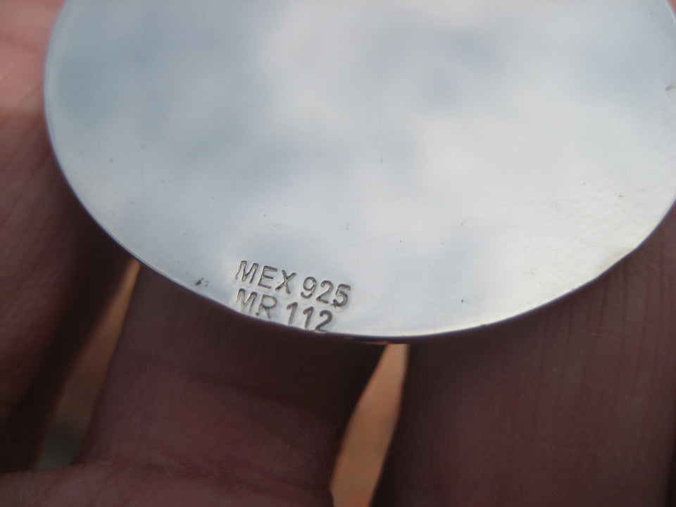 Large 925 Silver Mayan Calendar Pendant Taxco Mexico A2745