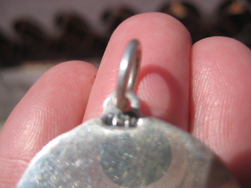 950 Silver Teotihuacan Toltecs Pendant Necklace Taxco Mexico A205