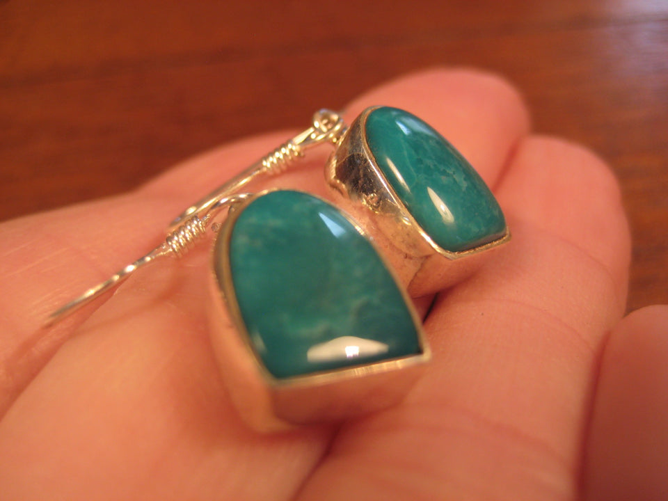 925 Silver Tibetan Turquoise Earrings Earring jewelry Nepal himalayan art A876