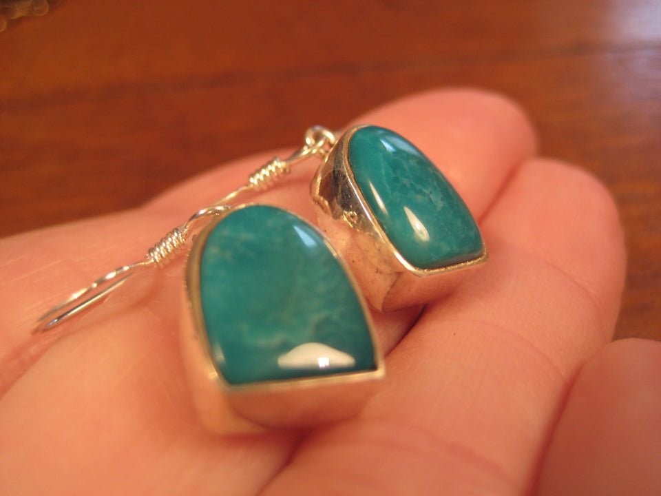 925 Silver Tibetan Turquoise Earrings Earring jewelry Nepal himalayan art A876